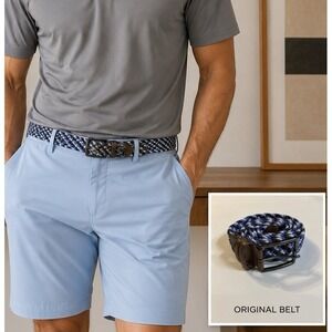 Dockers woven Stretch Braided Cord Belt (XL 42-44) blue / black /gray belt